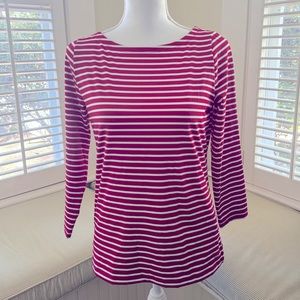Vineyard Vines Striped Boatneck Sankaty Top UPF 50